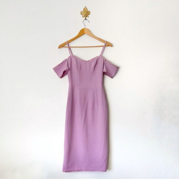 Dress The Population Lilac Off the Shoulder Mini Dress NWOT size Small - Picture 1 of 9